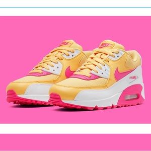 Fuchsia and topaz Nike Air Maxes